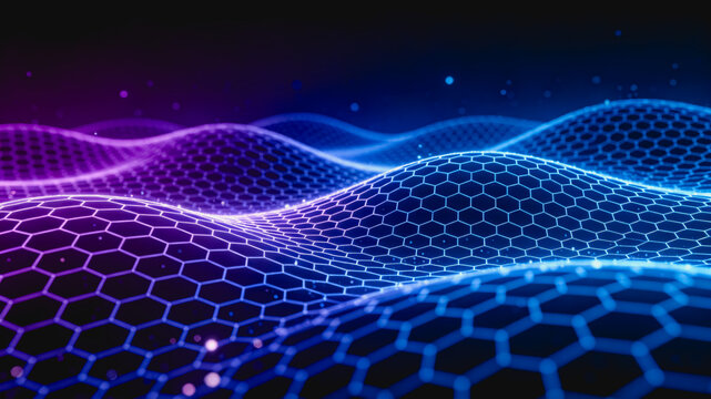 Graphene Nanostructure Waving with Purple and Blue Light Particles