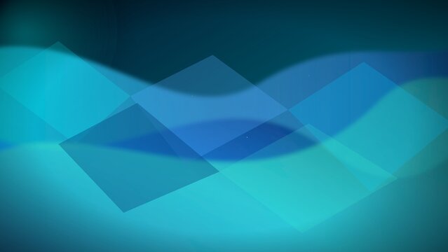 Abstract Geometric Polygonal Waves in Vibrant Blue and Teal Tones