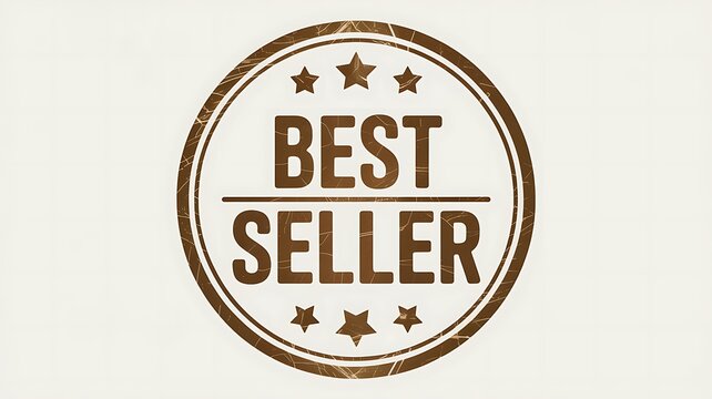 Best seller badge with stars representing popular product recognition