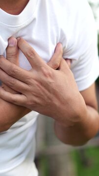 This man had chest pain. muscle pain	
