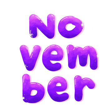 November alphabet letters purple neon sprinkle, purple violet november lettering