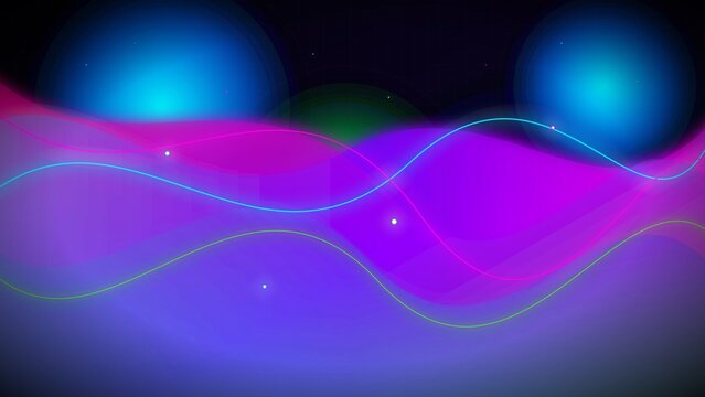Neon Wave Cyber Grid Abstract Background