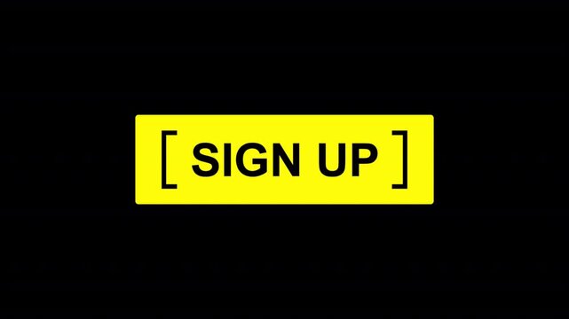 Sign Up Animated CTA Button &ndash; Social Media and Website Call to Action Motion Graphic