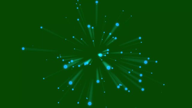 Magical royal blue glitter sparkle trail animation, glowing twinkling stars, bright light particles, fairy dust burst, effects, dark green screen background motion graphics, 4k video.