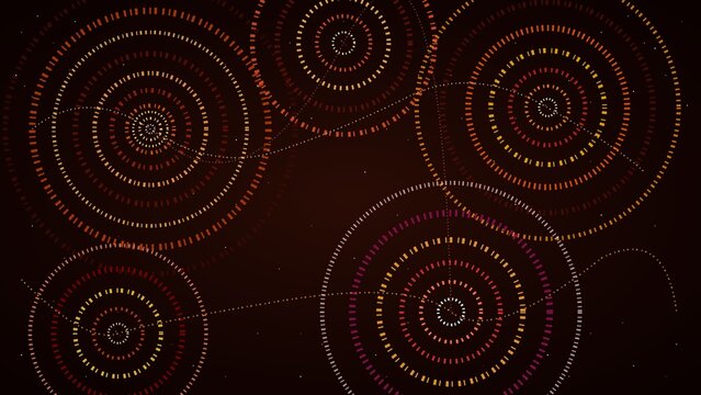 Aboriginal Dot Art Landscape Seamless Background