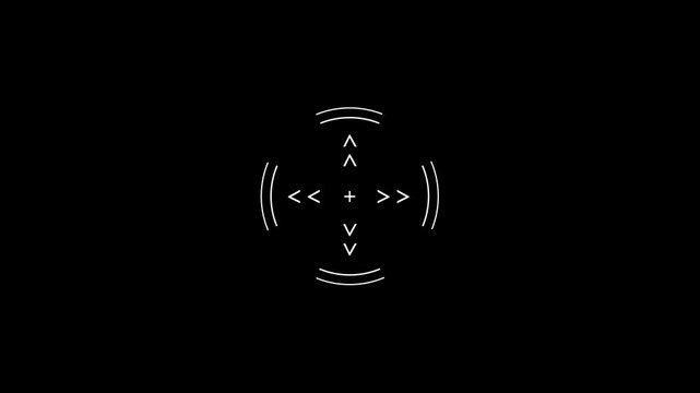 Sci-Fi Futuristic HUD Target Crosshair Motion Graphics Loop