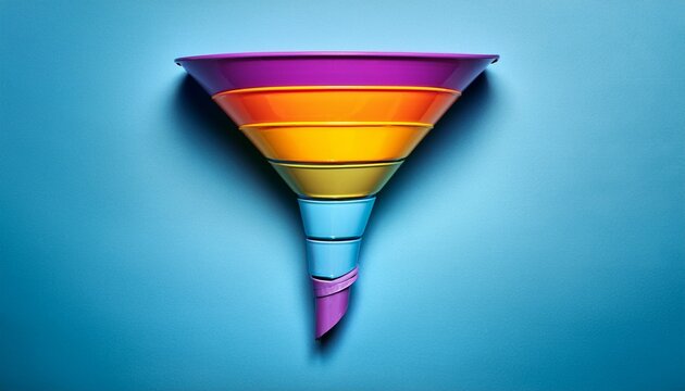 colorful sales funnel background with copy space