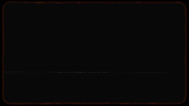 Dark Film Frame with Rounded Borders, Horizontal Scanlines, Static Noise, Analog Grain and Vintage Screen Effect