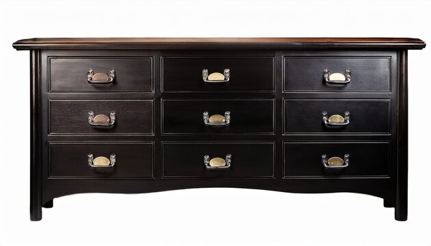 black vintage desk organizer with drawers
