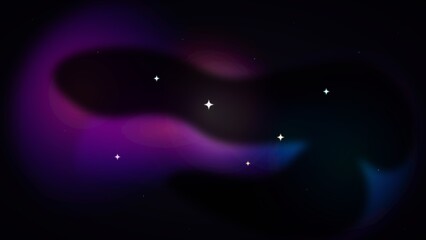 Cosmic Nebula Deep Space Background with Glowing Stars © Wetocated