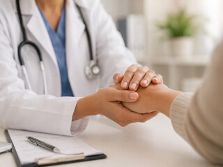 doctor and patient shaking hands