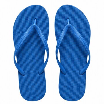 blue flip flops isolated on white