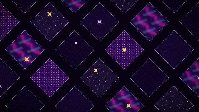 Cosmic Nebula Patchwork Seamless Background