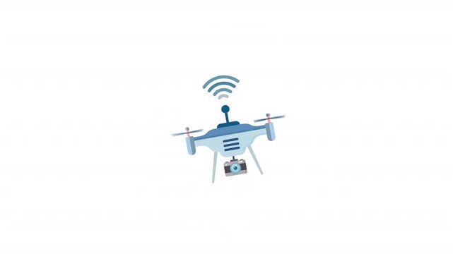 Flying Drone Camera Icon