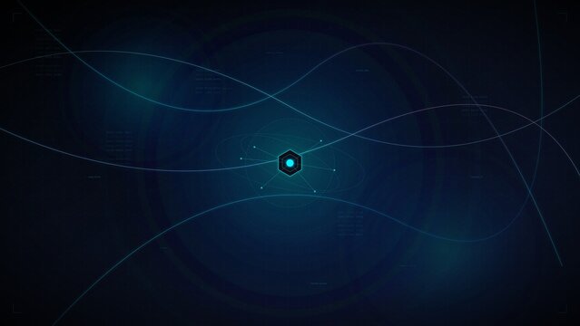 Abstract Digital Data Flow and Matrix Code Background