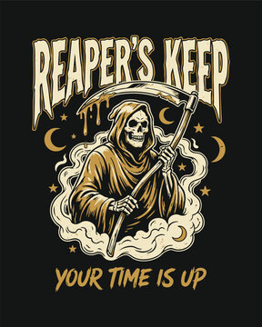 Reaper's Keep Grim Reaper Halloween Design