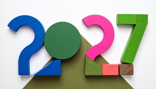 Colorful geometric 2027 design