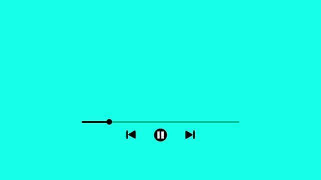 Music bar or video track player. 30 second video progress bar.