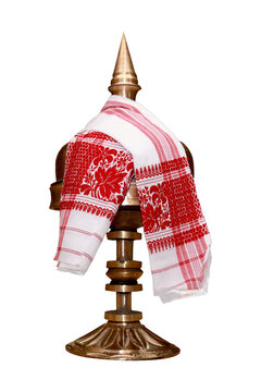 Traditional Xarai and Gamosa to welcome people in Assam