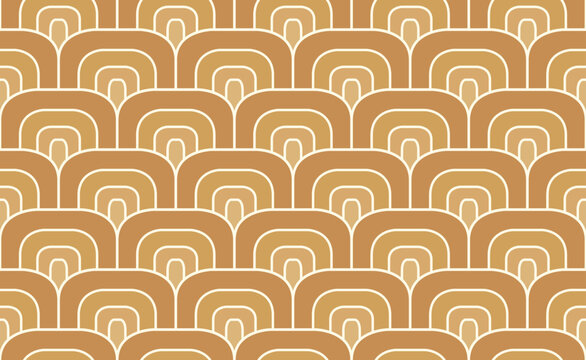 Abstract vector art seamless pattern. Vintage victorian background. Geometric retro illustration.
