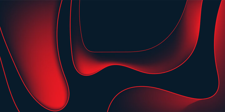 Abstract deep red grainy background with neon cyan wavy contours vector desain eps 10.