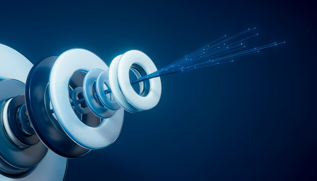 3D Blue Cube Matrix