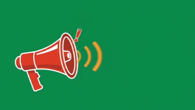 Megaphone Speaker Announcement Greenscreen