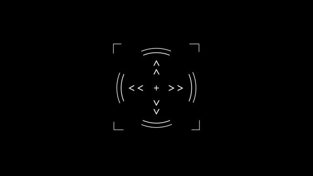High-Tech Military Radar Target Scope Interface Animation Loop