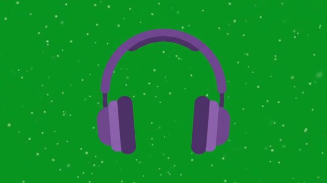 Headphone Music Speaker Icon Greenscreen