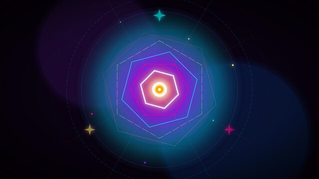 Abstract Geometric Hexagonal Tunnel Background