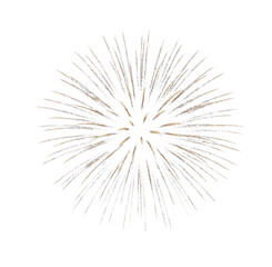 Fototapeta premium Golden firework burst exploding in a radiant starburst pattern against a dark background