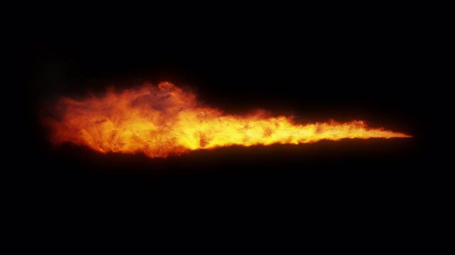 VFX Fire Breath | 360view | 10 Seconds | Straight Alpha