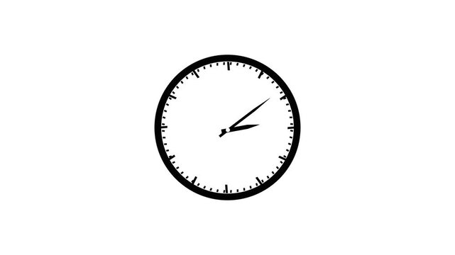 Clock spinning, watch animation on transparent background with alpha channel. Clock icon flat style 24 hours day fast speed with moving timer clock rotation.4k video animation .