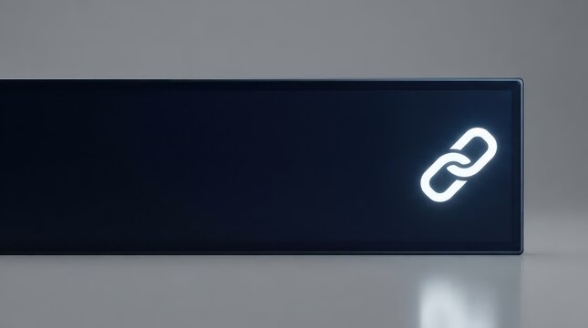 Wall display with large glowing chain link