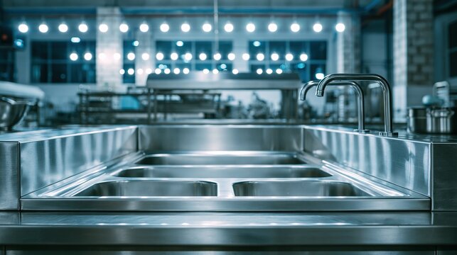Stainless Steel Sinks in Commercial Kitchen