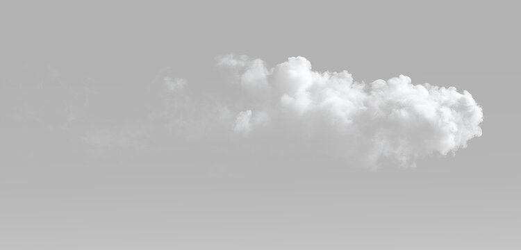 Overcast low cloud and thick fog formation isolated on black, realistic gray and white mist with long horizontal layered structure
