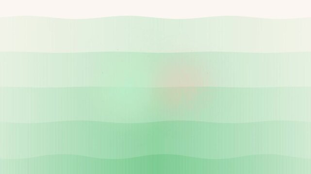 Abstract mint green waves flowing in minimalist motion