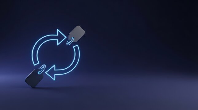 Two price tags linked by circular arrows