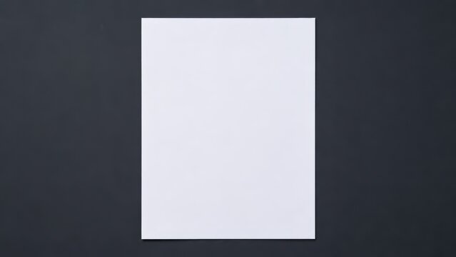 Centered blank portrait sheet on dark background