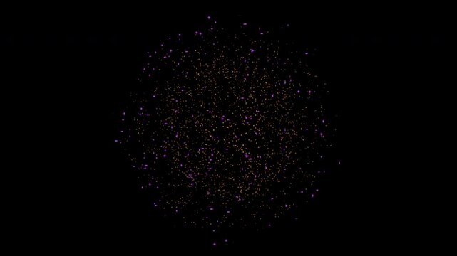 8-Bit Pixel Art Fireworks Launch and Explosion Transparent Loop Animation .
