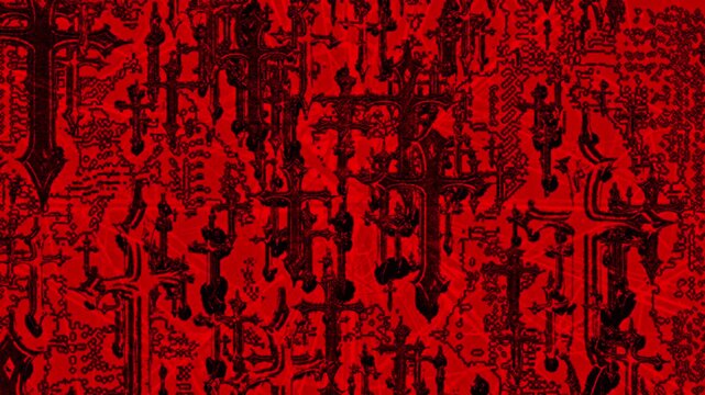 Red Minimal Signal Flux Abstract Techno VJ Loop Background
