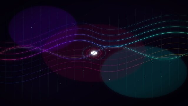 Neon Cyberpunk Quantum Grid Dynamic Abstract Wave Background