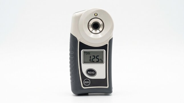 Digital Coffee Refractometer TDS Meter Isolated on White Background