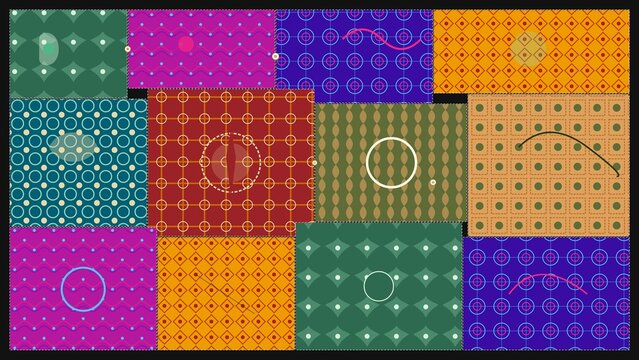 Boho Chic Patchwork Fabric Seamless Pattern Background