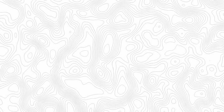Abstract hiking discovery area topo map creative discovery White spiral wave grid stripe line map topography map design.