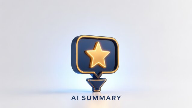 Orange summary star above funnel icon