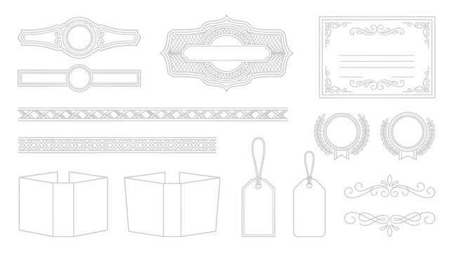 Ornate Decorative Design Elements - Isolated Vector Graphics