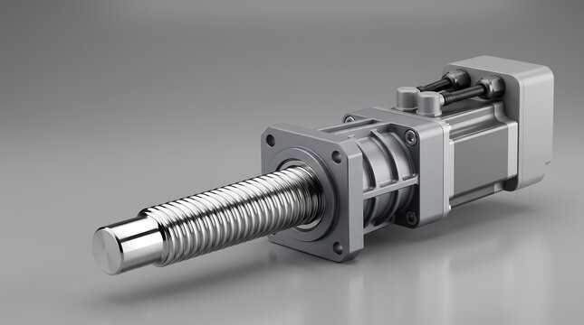 Electric linear ball screw actuator with servo motor drive unit