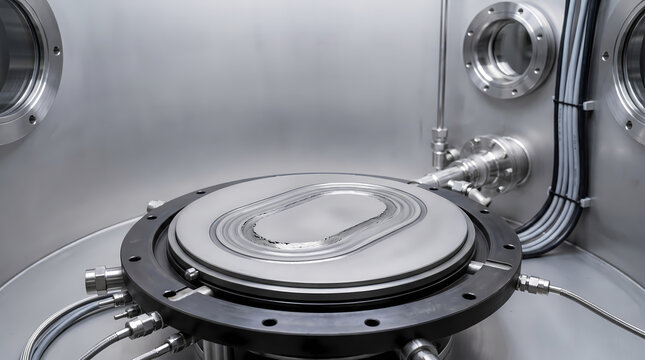 PVD sputtering chamber circular vacuum target fixture with seal flange