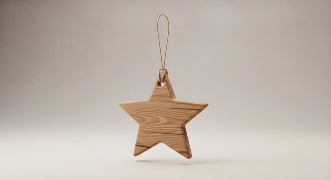 Rustic Wooden Star Ornament Hanging Decor for Holiday Festive Home Decorations and Seasonal Crafting Projects